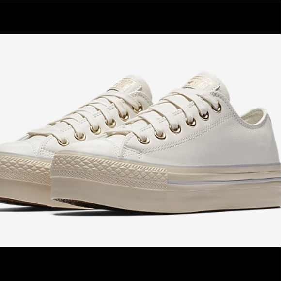 cream platform converse